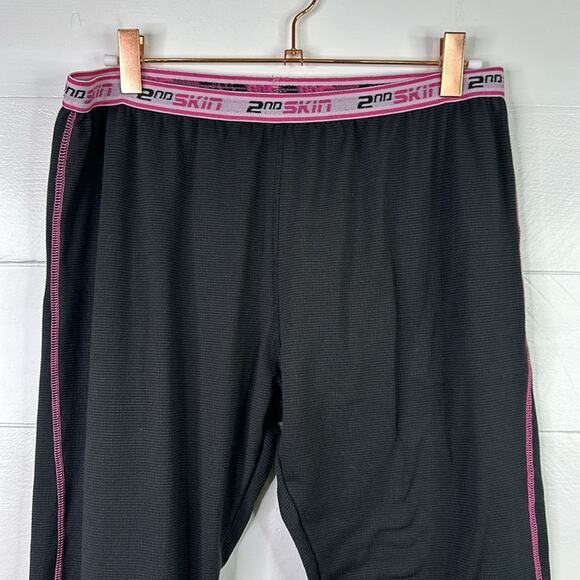 2ND SKIN Black Pink Performance Waffle Layering Legging Pants Bottoms Size Large - Picture 5 of 9